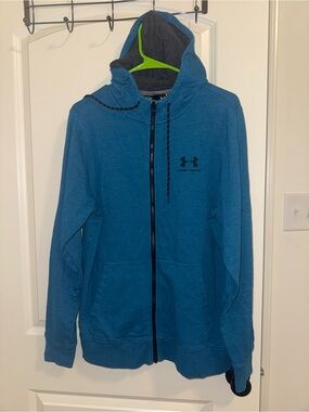 Under Armour Blue Full-Zip Hooded Performance Jacket